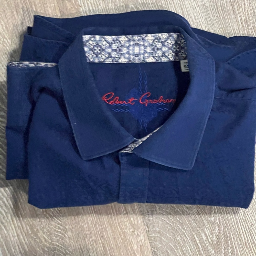 Robert Graham XXL Long Sleeve Blue Shirt